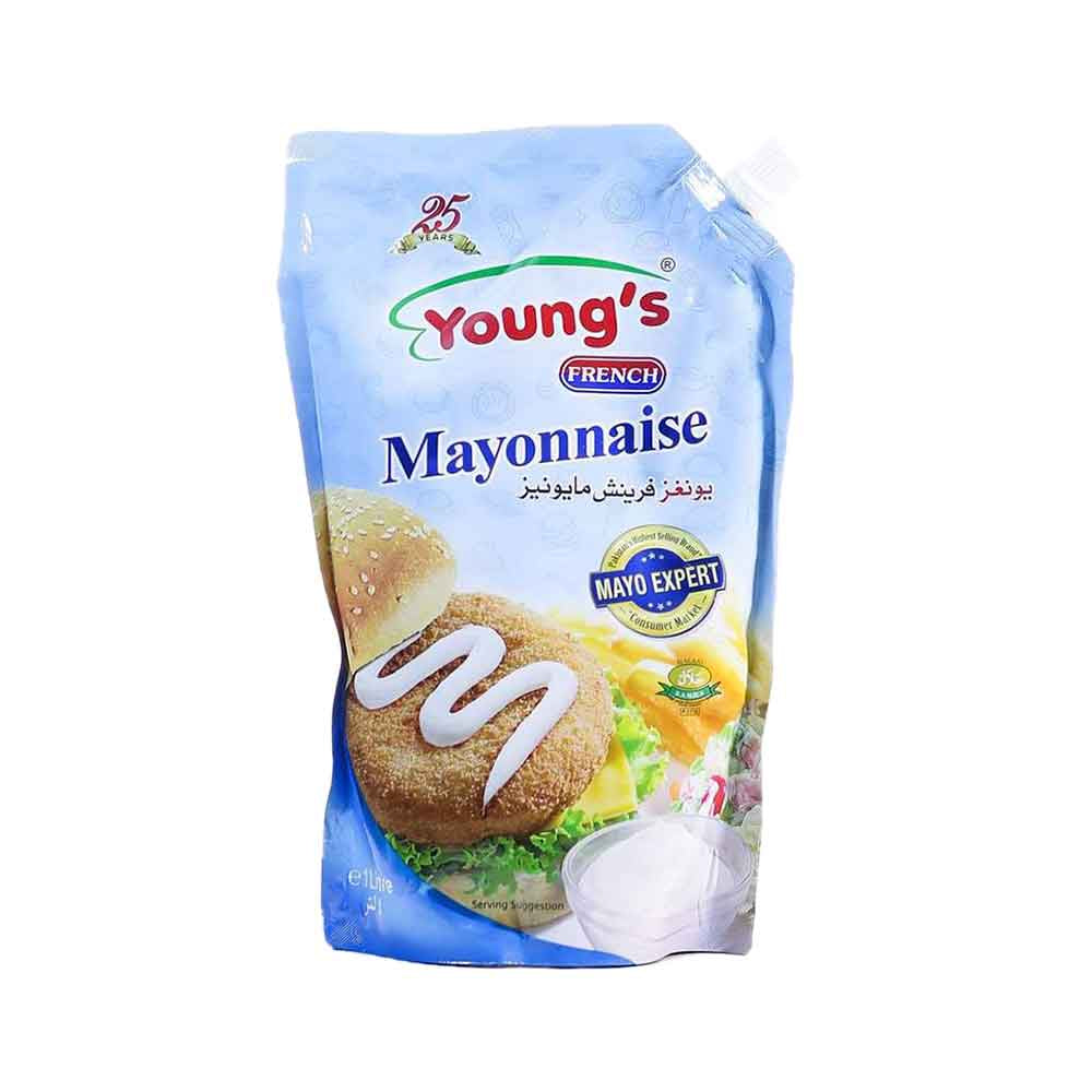 Youngs French Mayonnaise Pouch 1Ltr