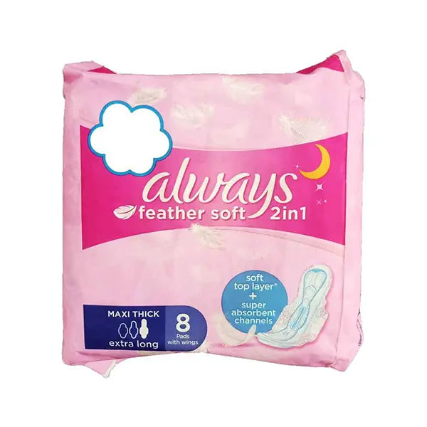 Always Feather Soft Maxi Thick Extra Long Pads 8