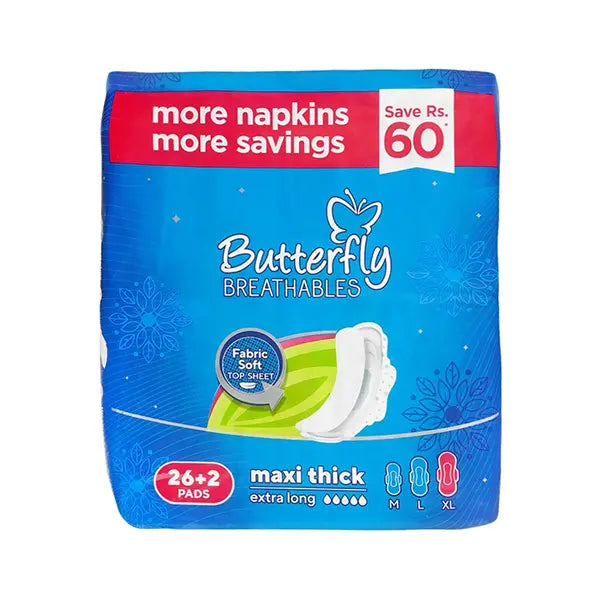 Butterfly Napkins Maxi Thick 26+2 Pads