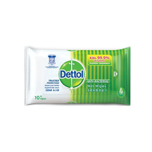 Dettol Anti Bakteri Wet Wipes 10pcs  53g