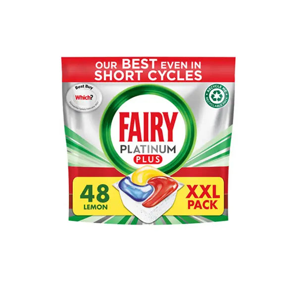 Fairy Dish Washing Tablet Platinum Plus Lemon 48S