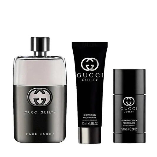 Gucci Guilty Men 3S Set (EDT 90ml+Deo Stick 75Ml+SG 50ML)