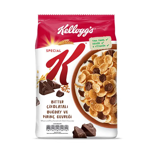 Kelloggs Special Whole Wheat and Rice & Dark choco 400g