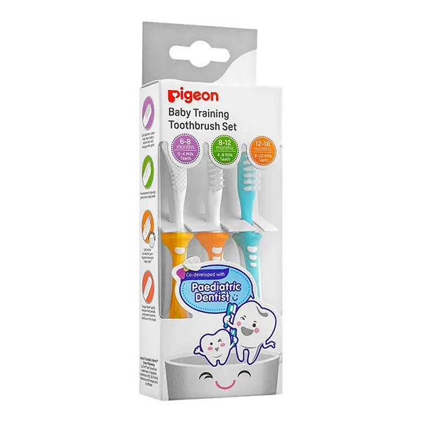 Pigeon Baby Training Toothbrush 123 Set