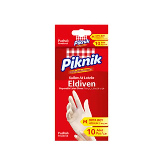 Piknik Disposable Latex Gloves 10 Pcs 1399-P