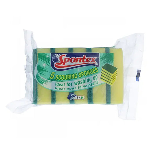 Spontex 5 Scouring Sponges