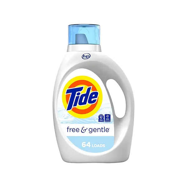 Tide Liquid Free & Gentle Unscented 64Load 92OZ