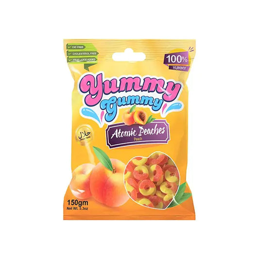 Yummy Gummy Atomic Peaches 150gm