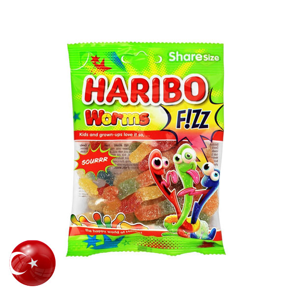 Haribo Fizz Worms 80 Gm | Greenvalley